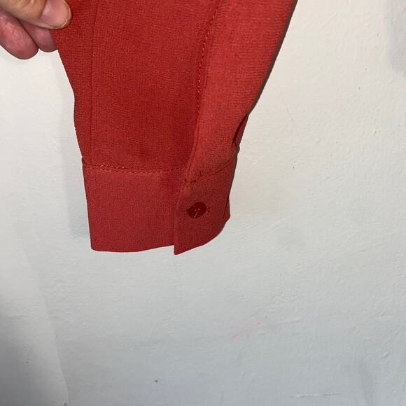 Elodie Red Twist Front Drape‎ Blouse SZ Small Workwear Career Work Top Casual - Picture 3 of 7